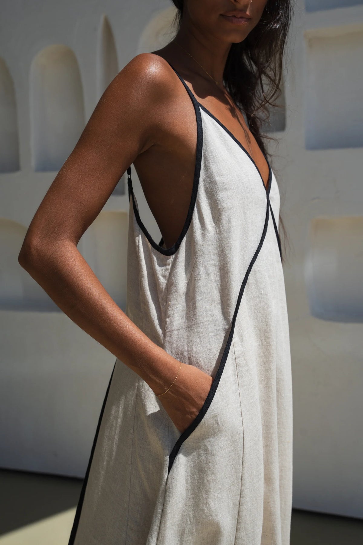 Azalea Linen Dress | Oatmeal