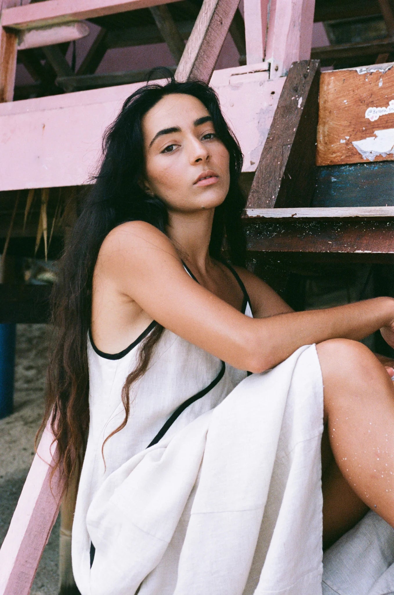 Azalea Linen Dress | Oatmeal