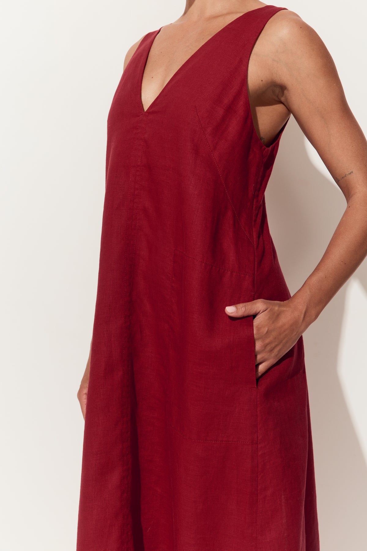 Iris Linen Dress | Cherry