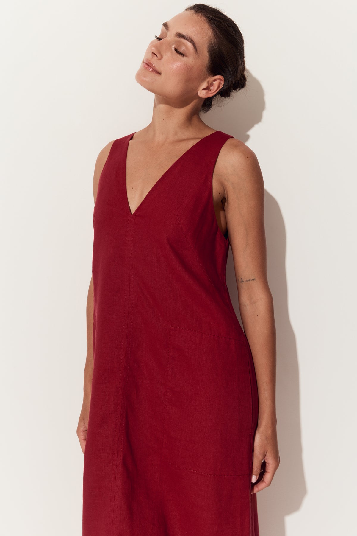 Iris Linen Dress | Cherry