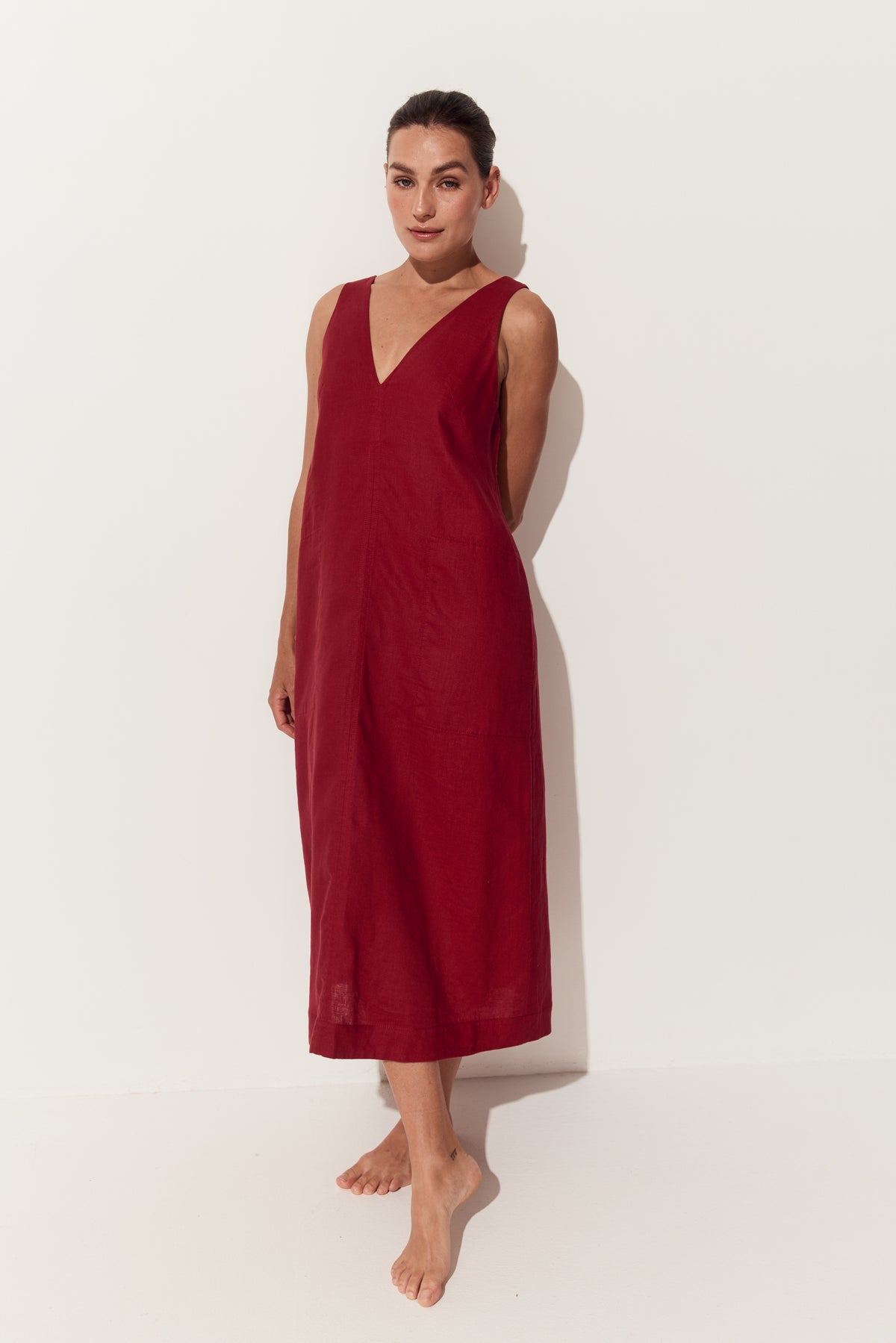 Iris Linen Dress | Cherry