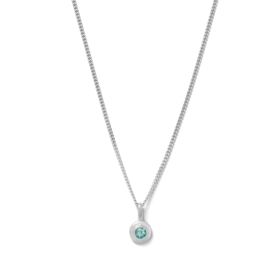 Birthstone Pendant | September - London Blue Topaz | Silver