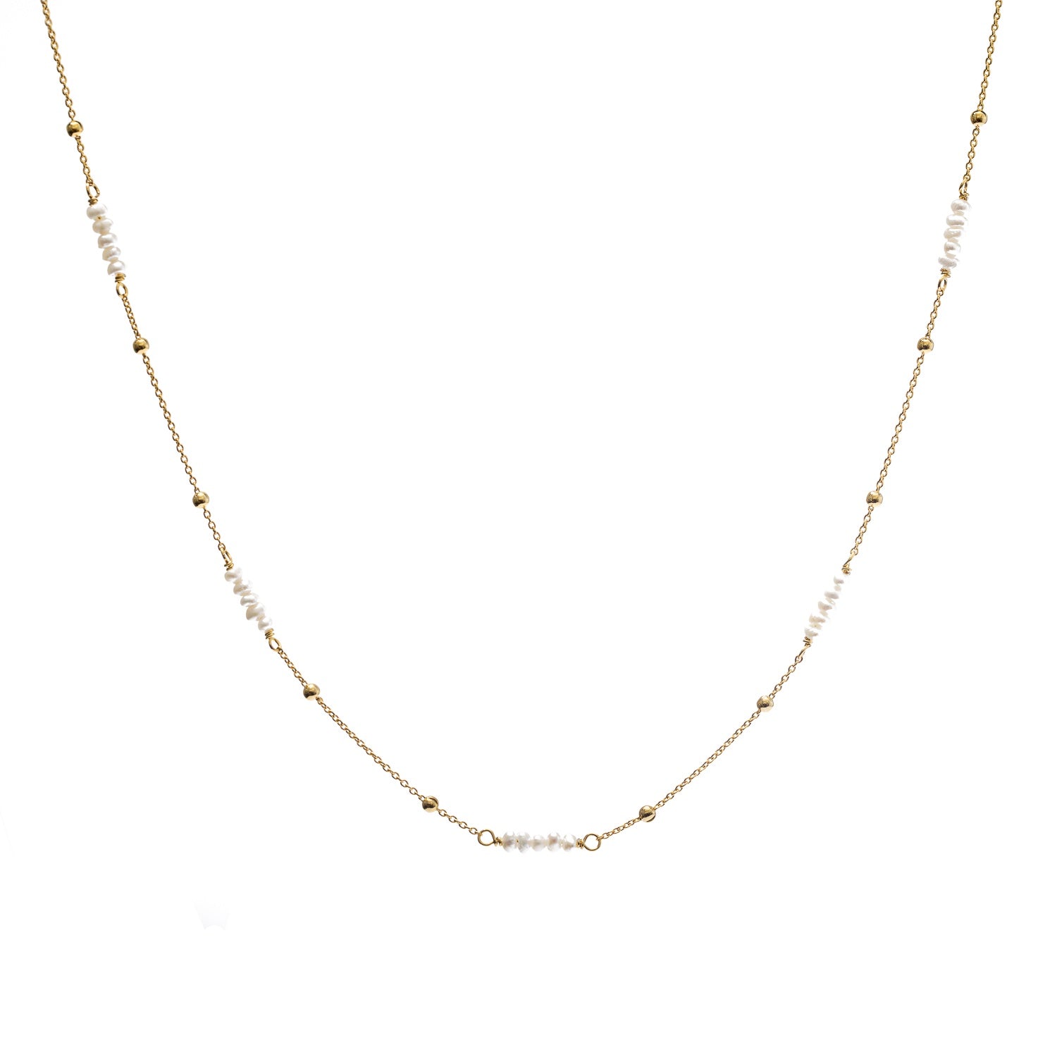 Pearls Necklace | Gold
