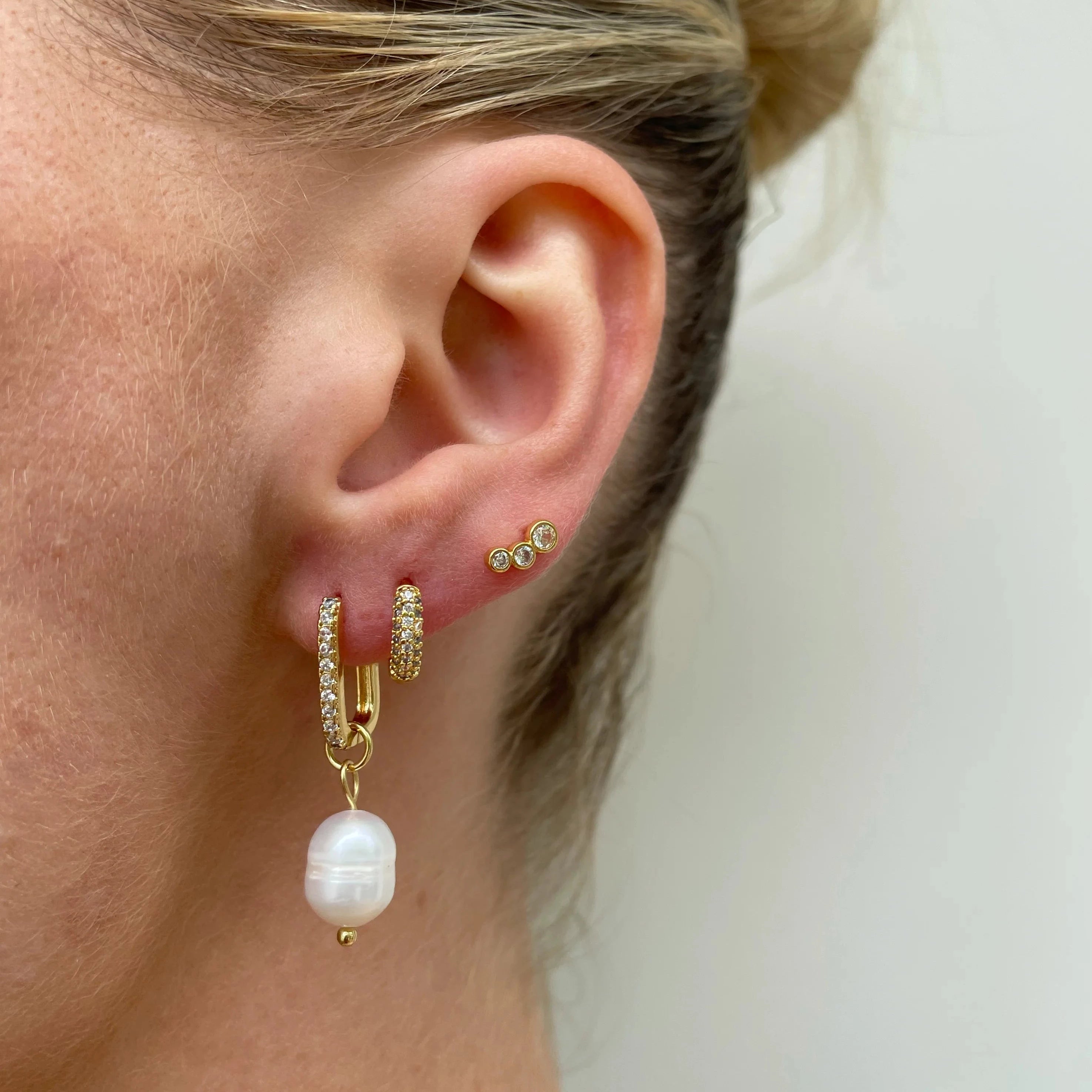Ruby Stud Earrings | Gold