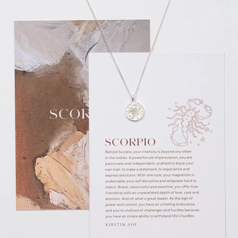 Scorpio Zodiac Necklace 16-18&quot;