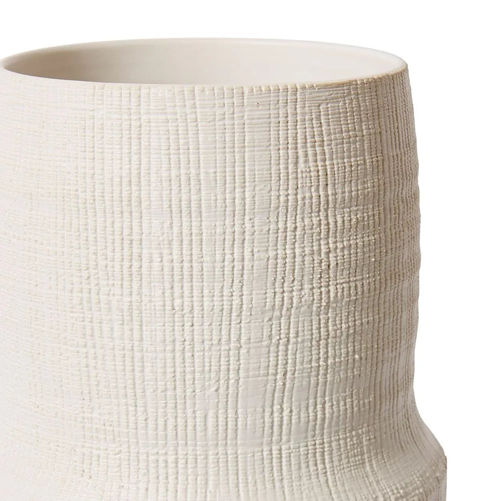 Atlas Hessian White Vase | Large