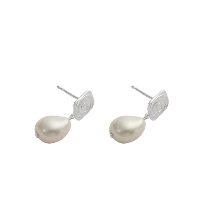 Velvet Swirl Earrings | Silver