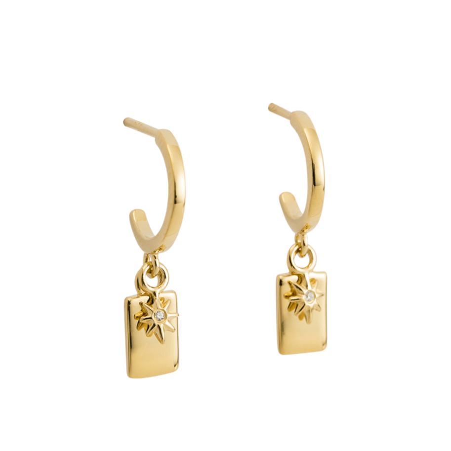 Guiding Star Hoops | Gold