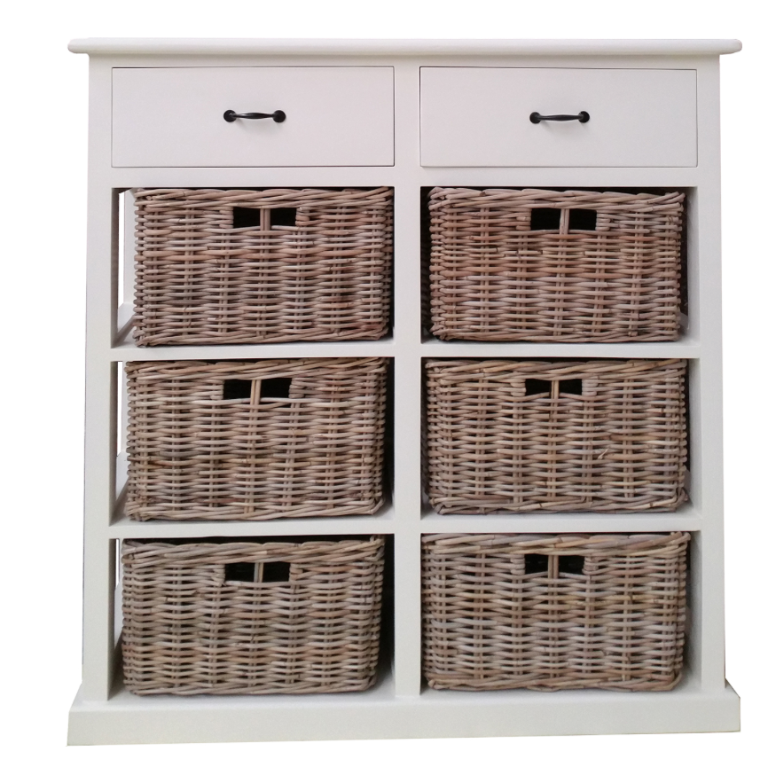 Kubu Storage Unit 6 x Basket 2 x Drawer