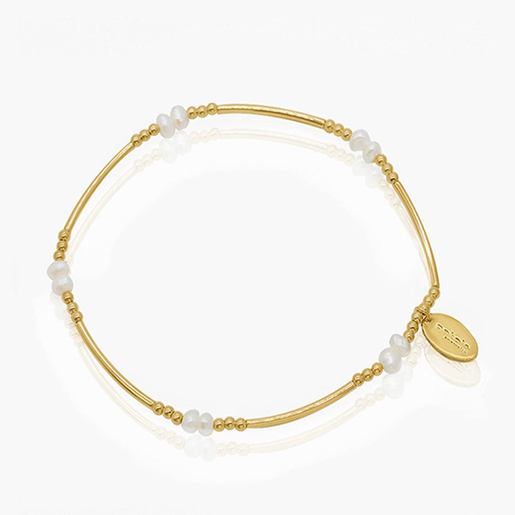 Two Pearl Bracelet | Gold