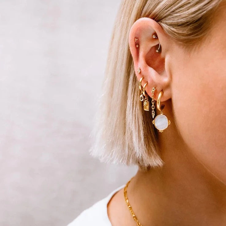 Guiding Star Hoops | Gold