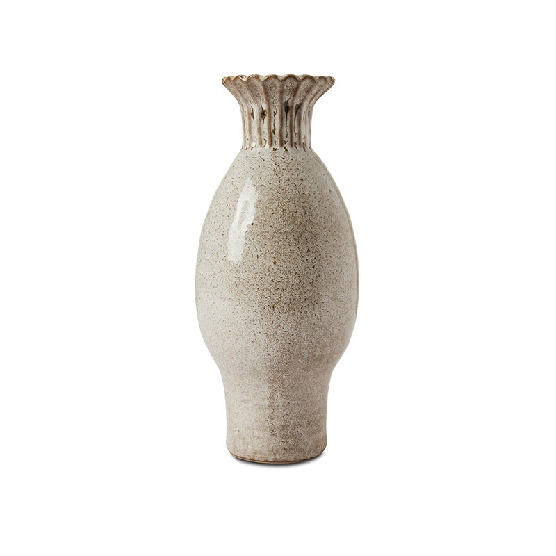 Frill Tall Grey Vase