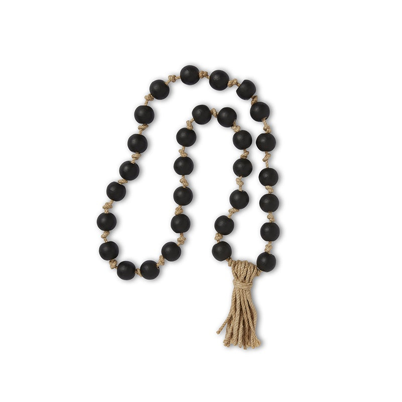 Maya Beads Jute Tassel | Black
