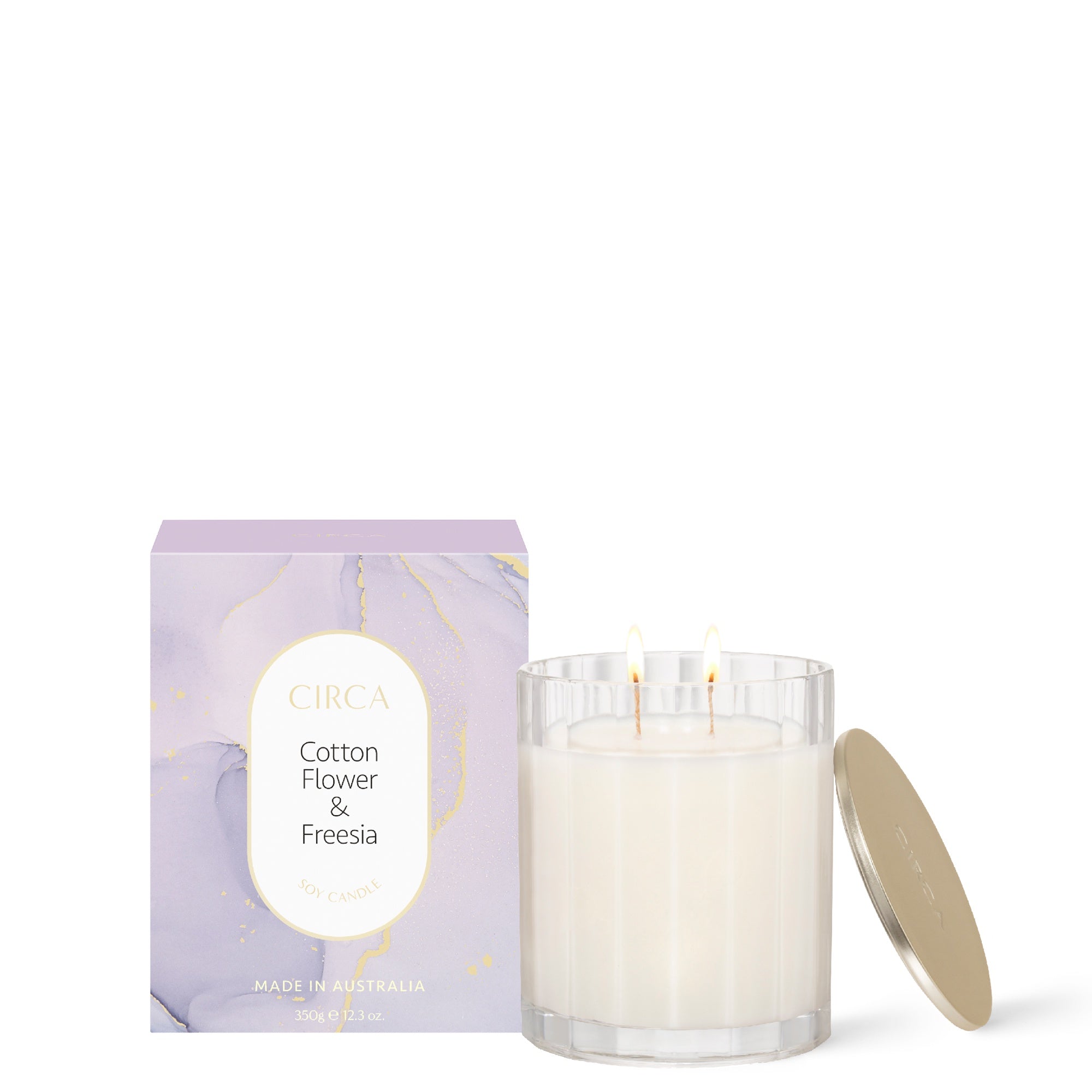 Cotton Flower &amp; Freesia 350g Candle