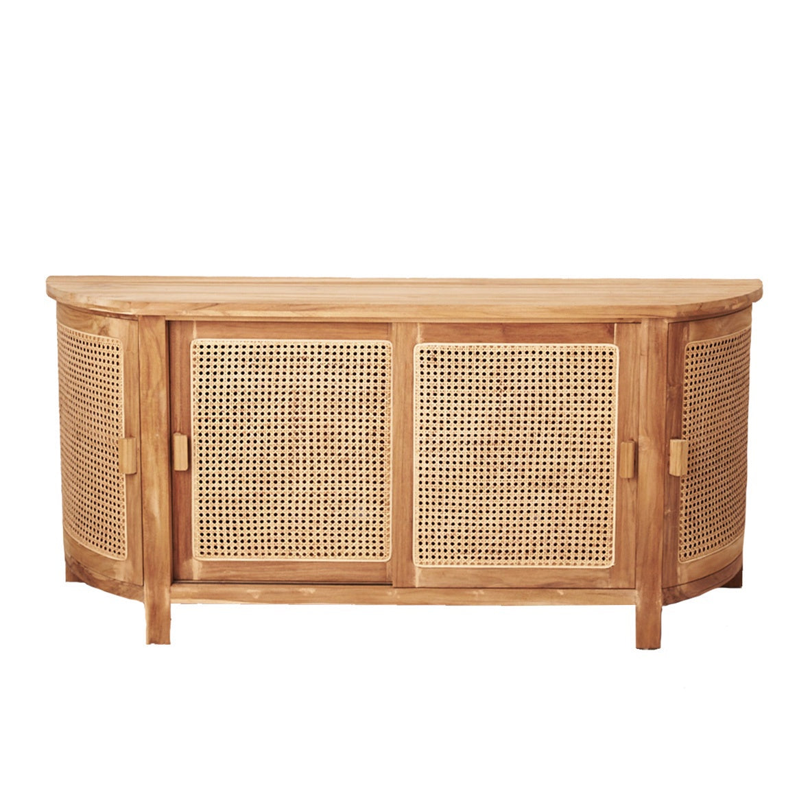 St Barts Rattan Curved Buffet