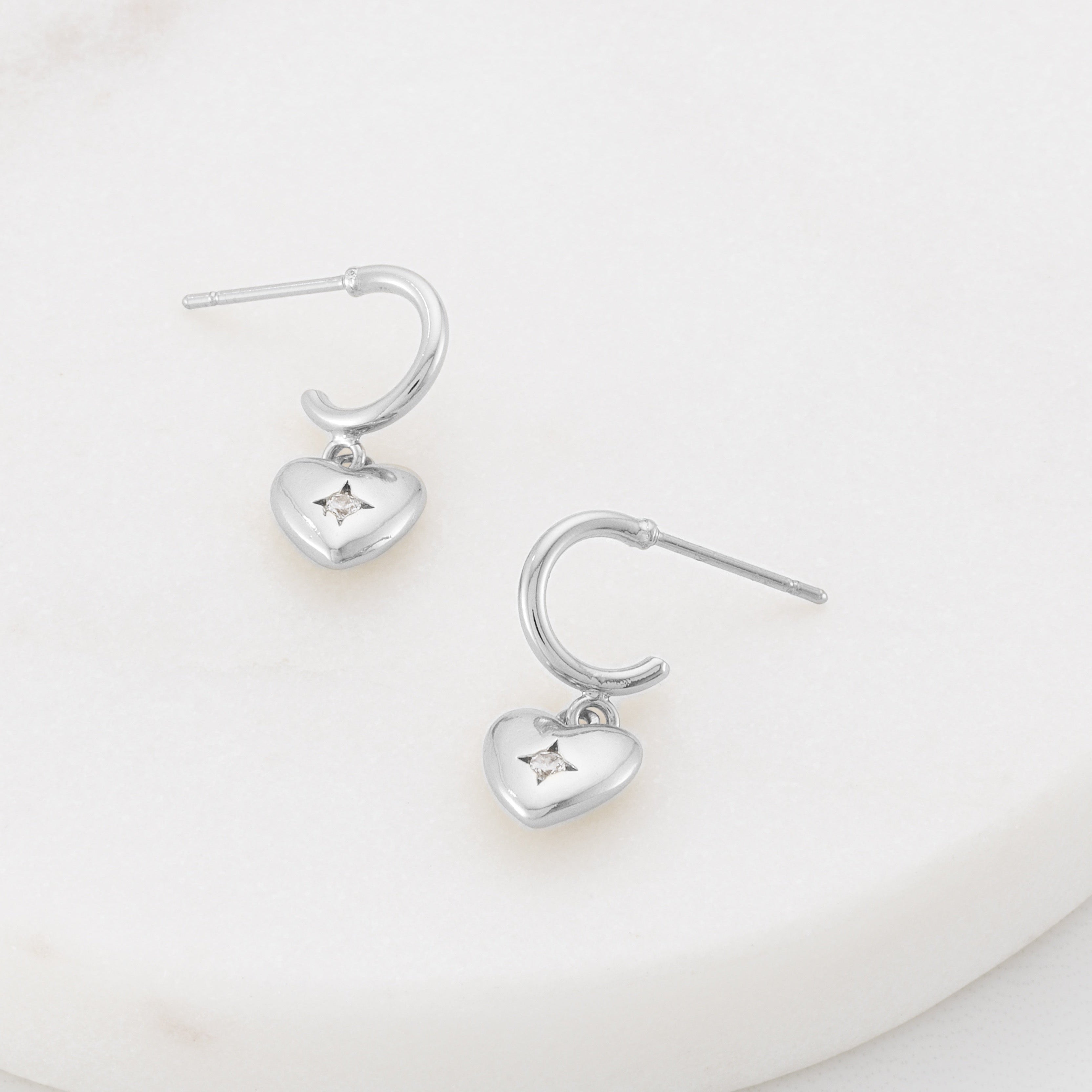 Boston Hoop Earrings | Silver