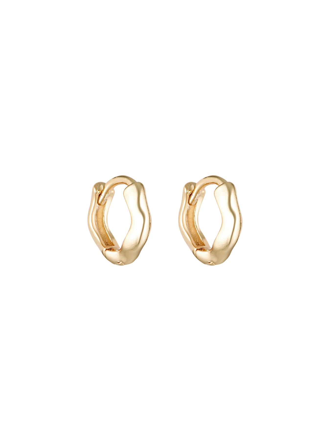 Wave Gold Hoops