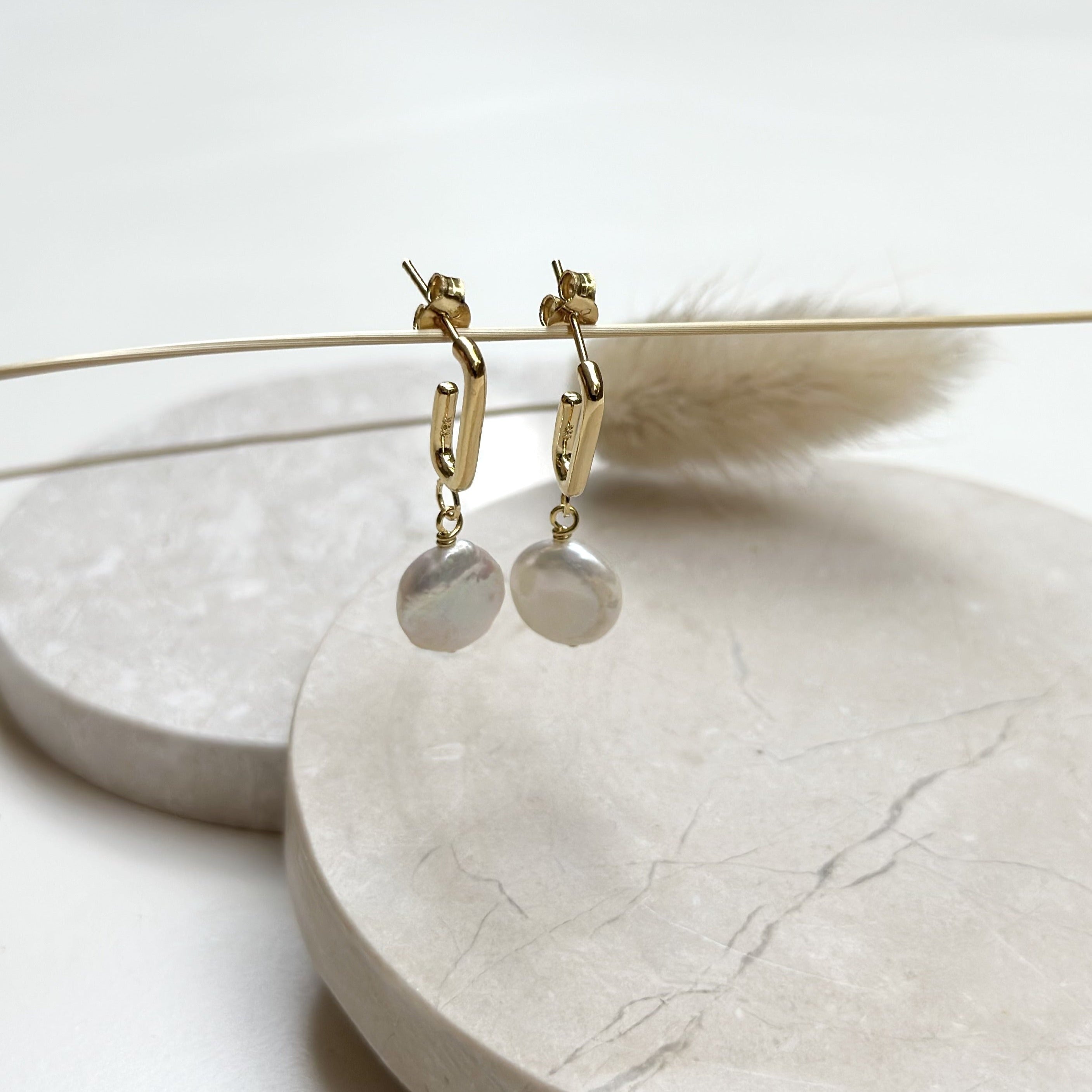Pearl Earrings | Gold
