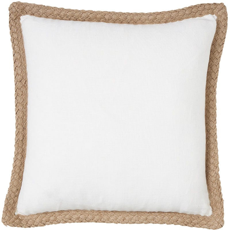 Jute Linen White Cushion