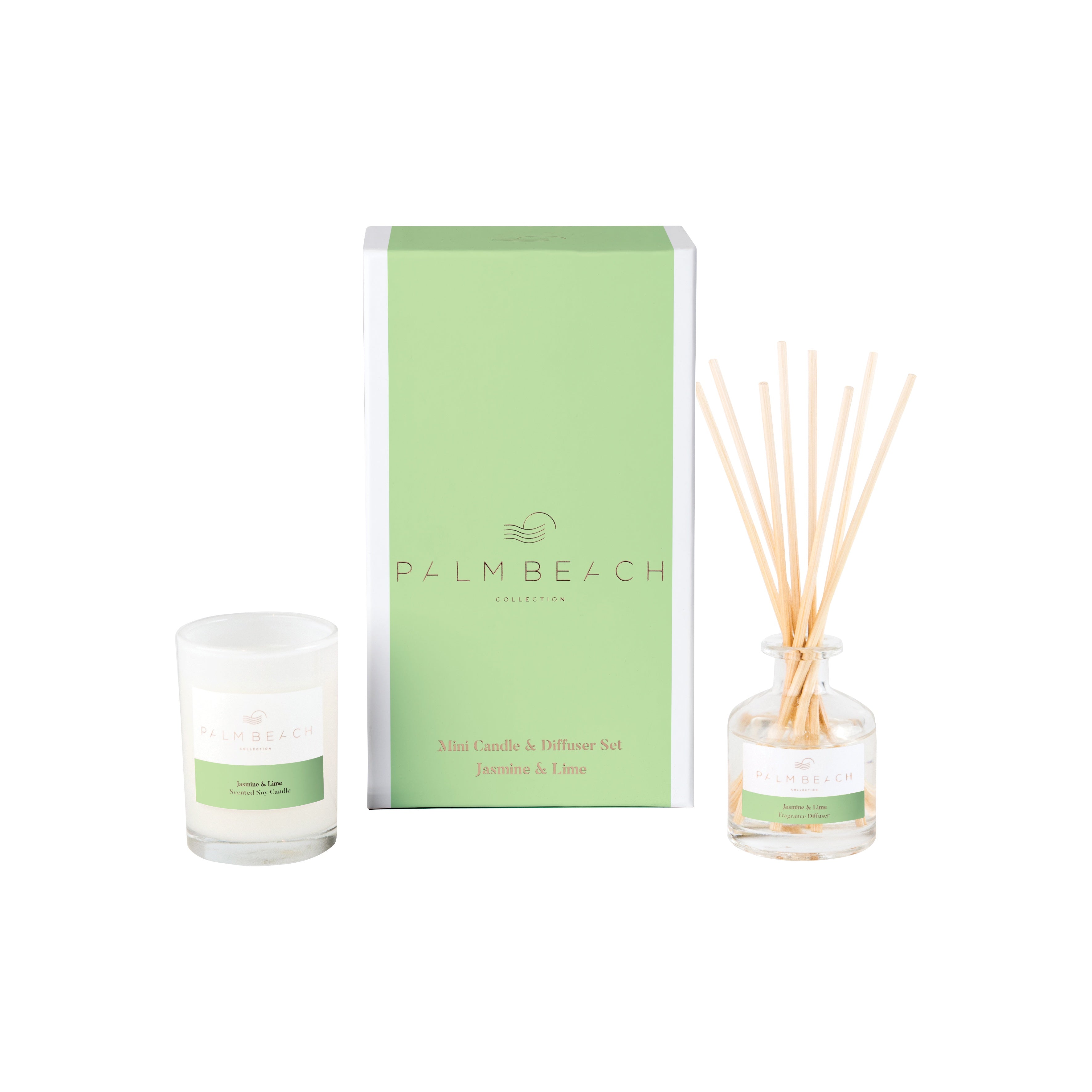 Jasmine &amp; Lime Mini Candle &amp; Diffuser Pack