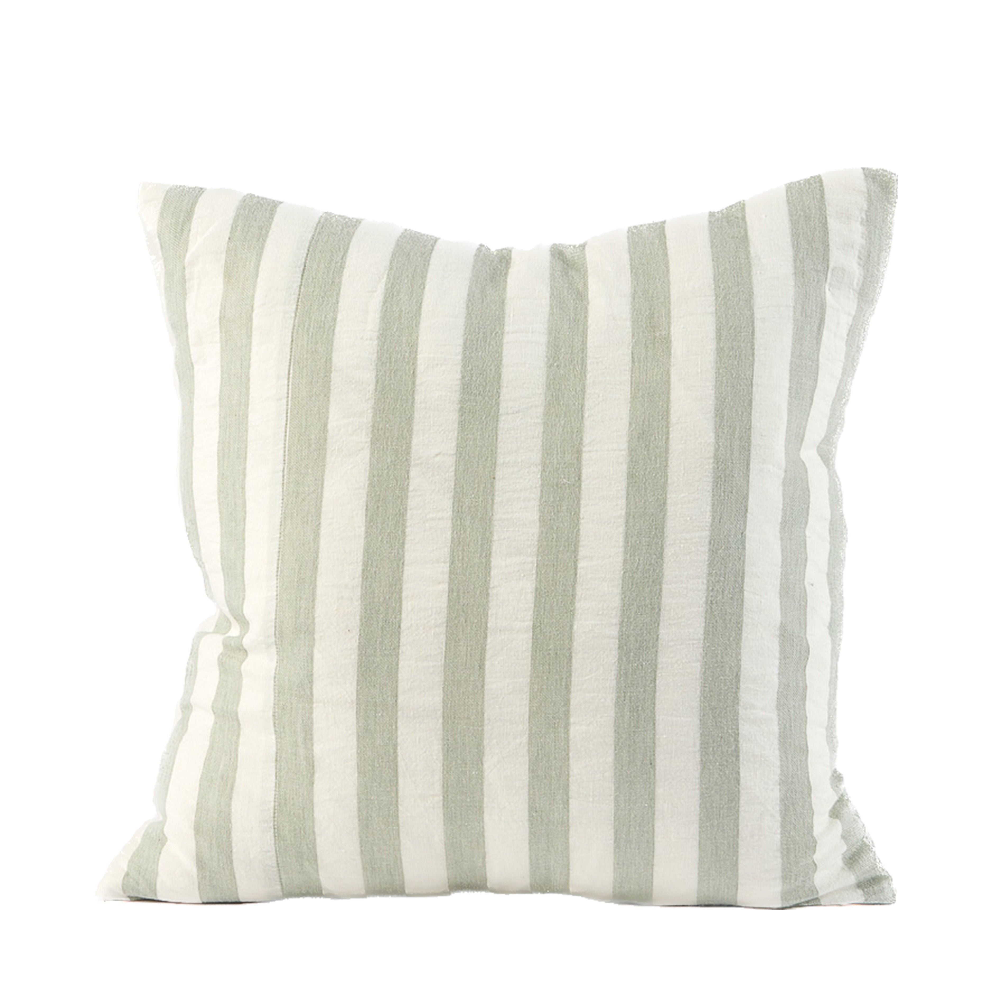 Santi Linen Cushion | White + Pistachio