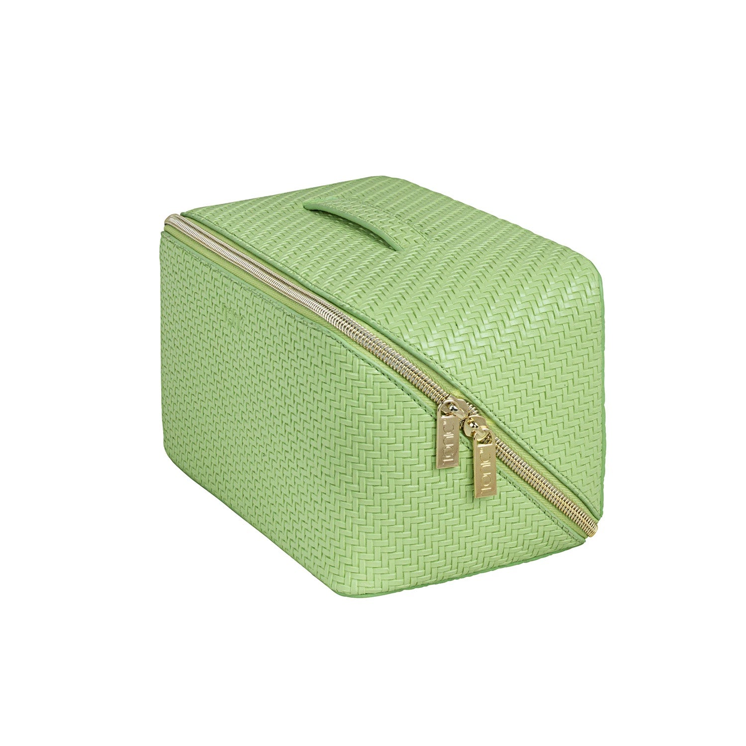 Herringbone Beauty Bag Large | Pistachio