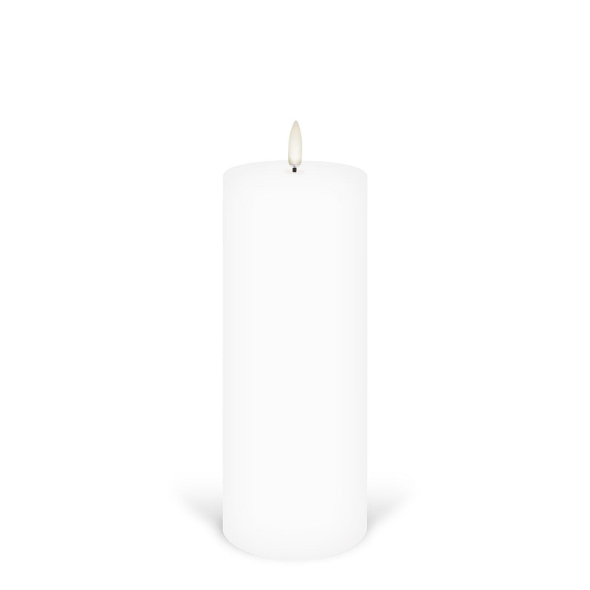 Nordic White Battery Operated Candle 7.8 x 20.3 cm