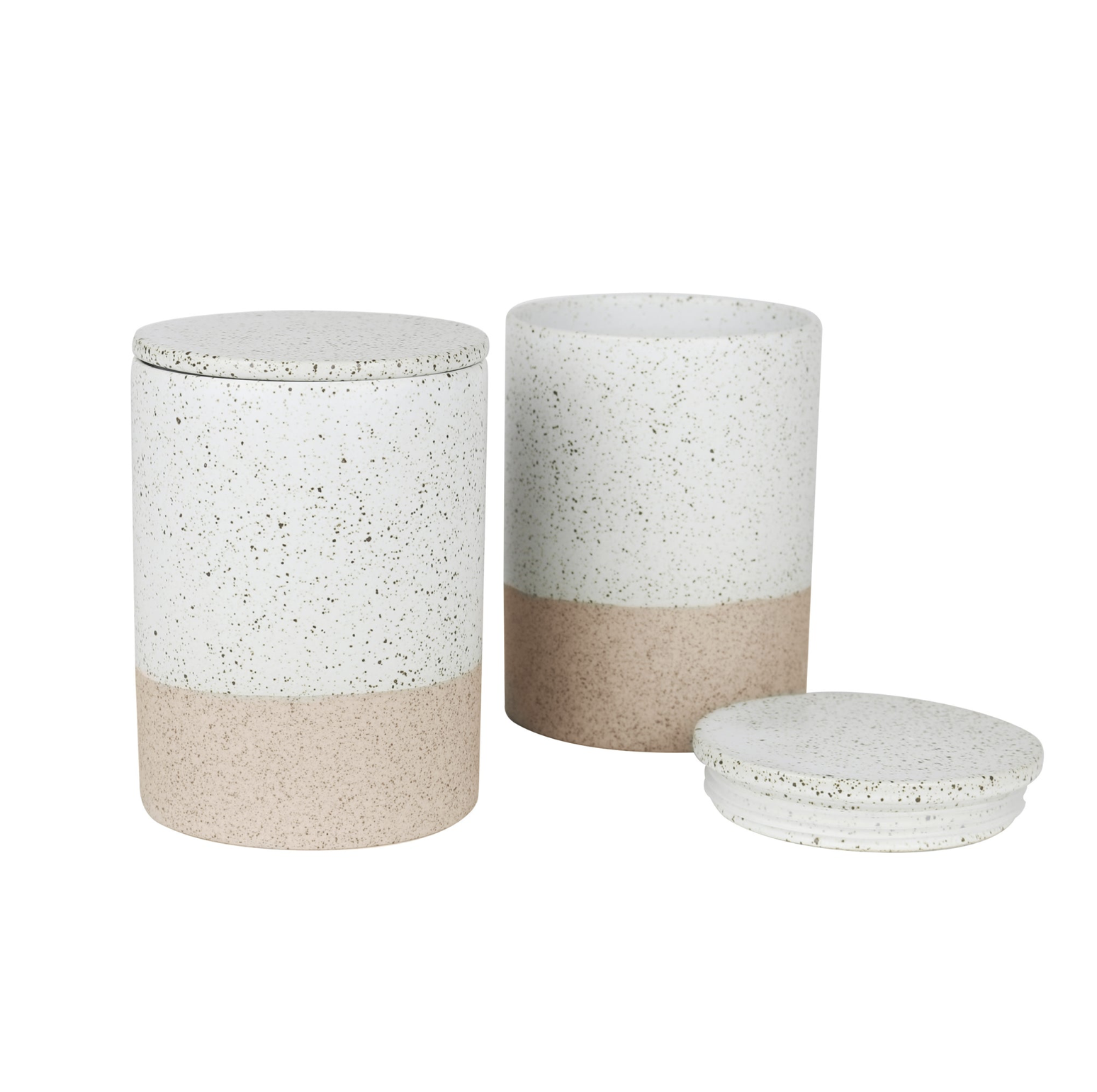 Canister Set of 2 - White Garden to Table