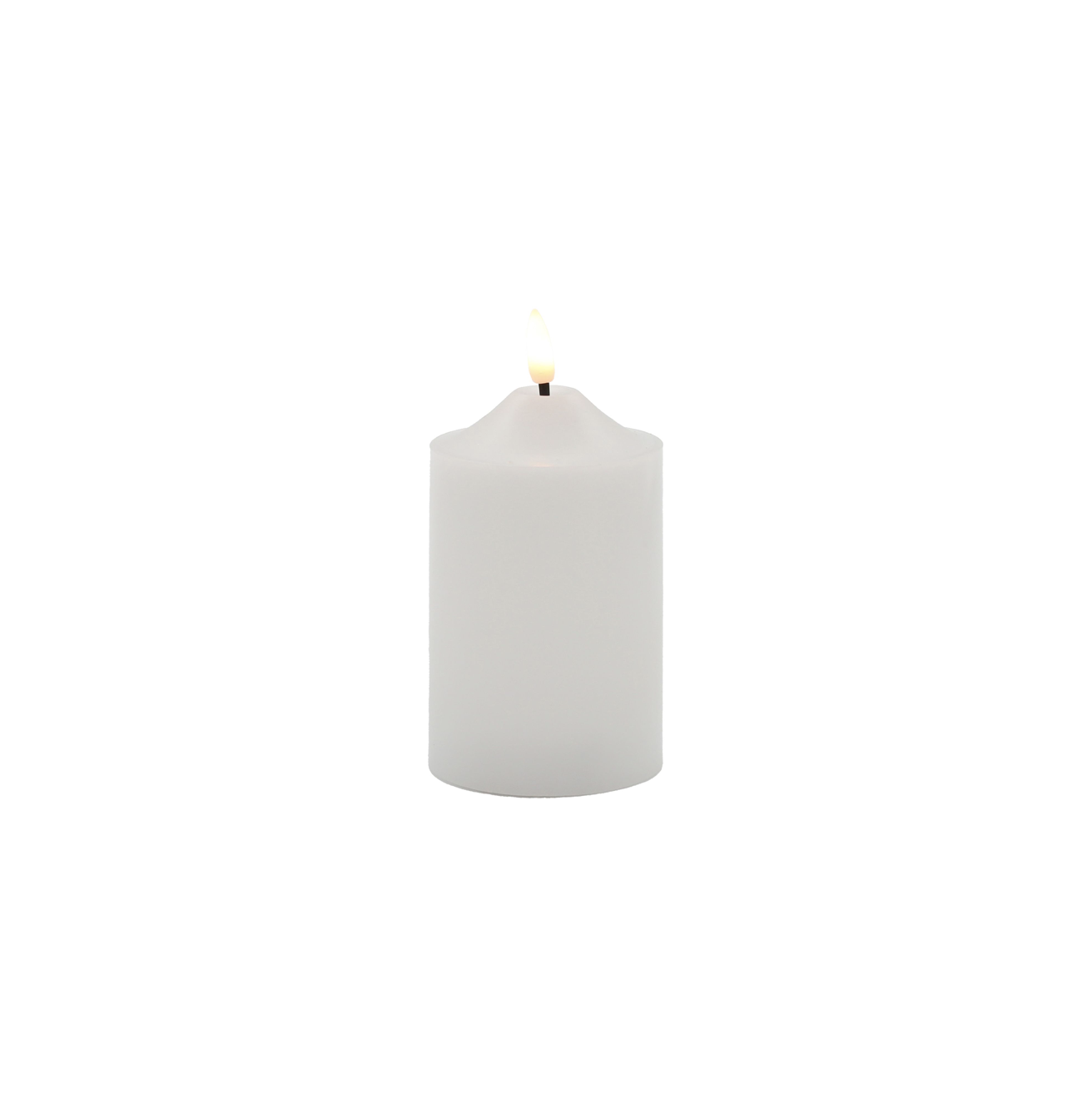 Ellipse LED White Church Candle 7.5 x 15cm