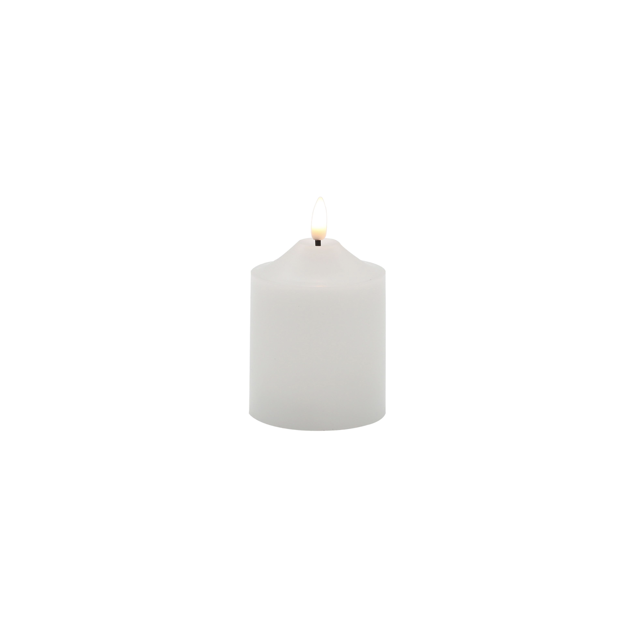 Ellipse LED White Church Candle 7.5 x 12.5