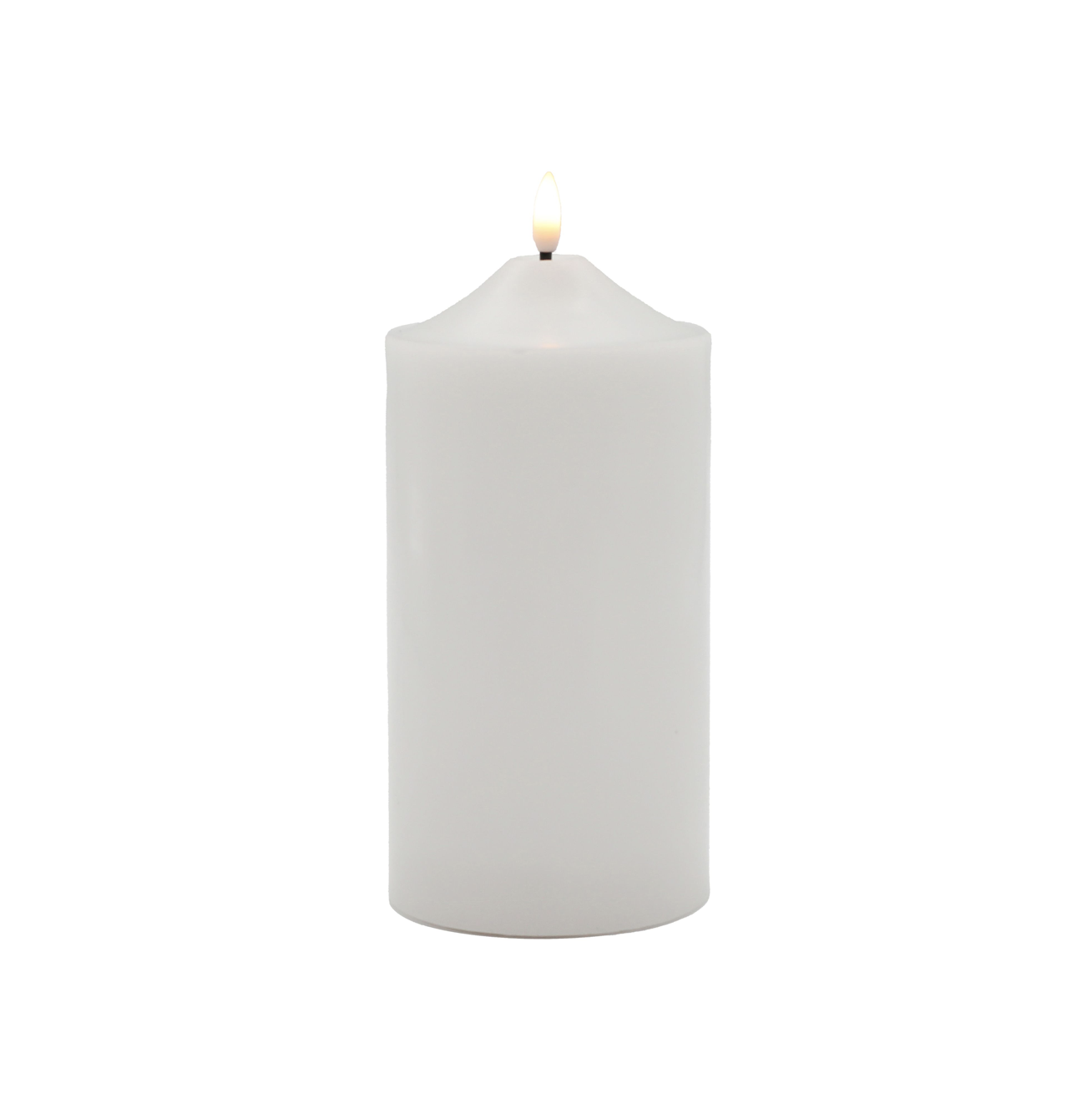 Ellipse LED White Church Candle  10 x 22.5cm