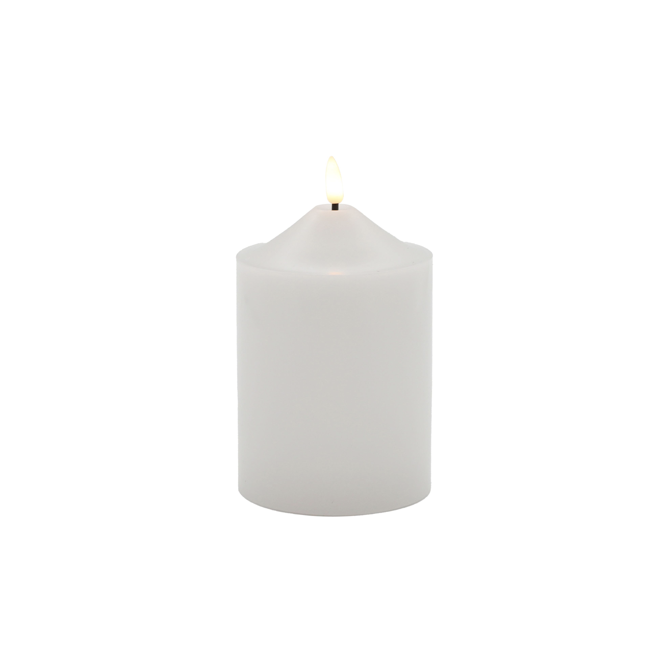 Ellipse LED White Church Candle 10 x 17.5cm