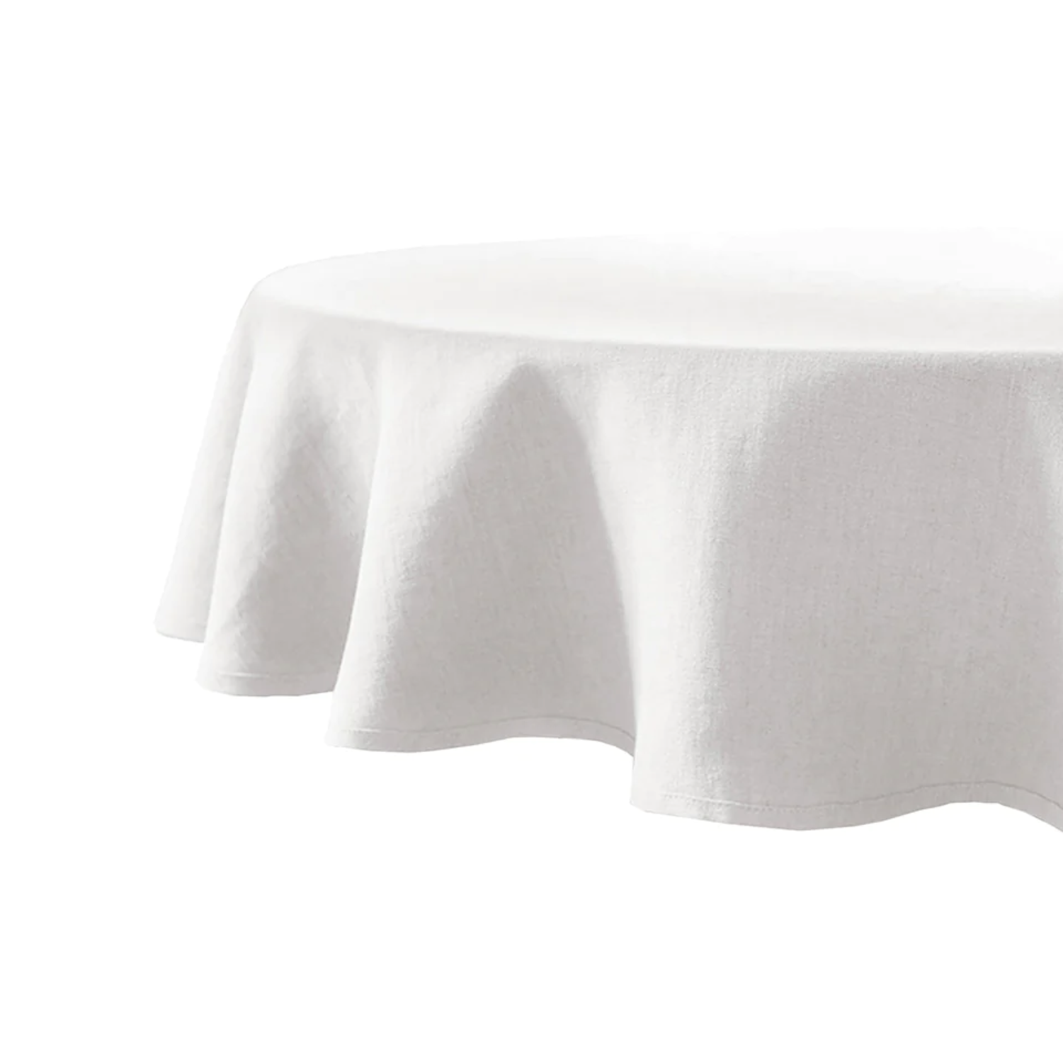 Linen Tablecloth Round Ivory