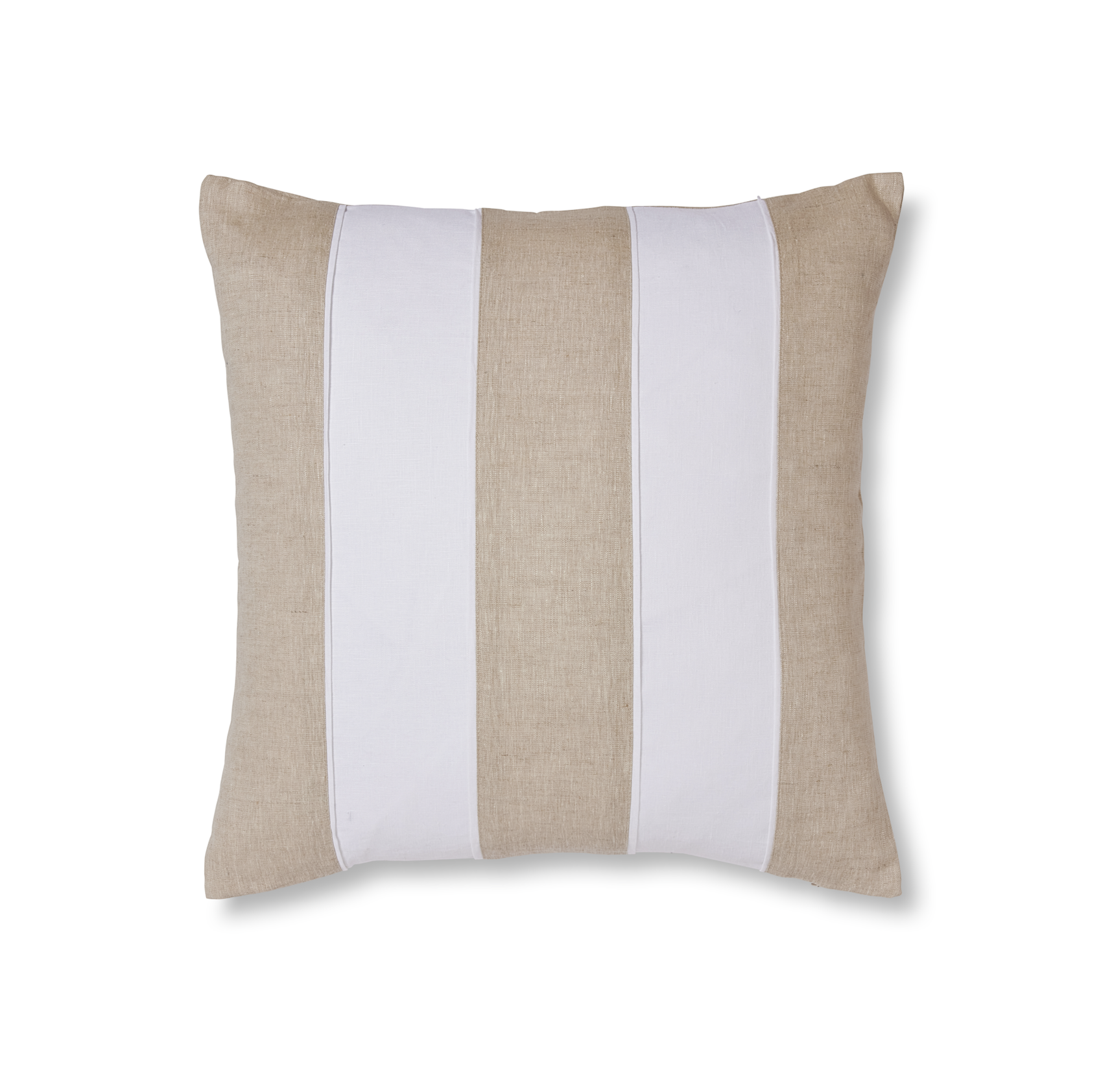 Riley White/Linen Patch Cushion
