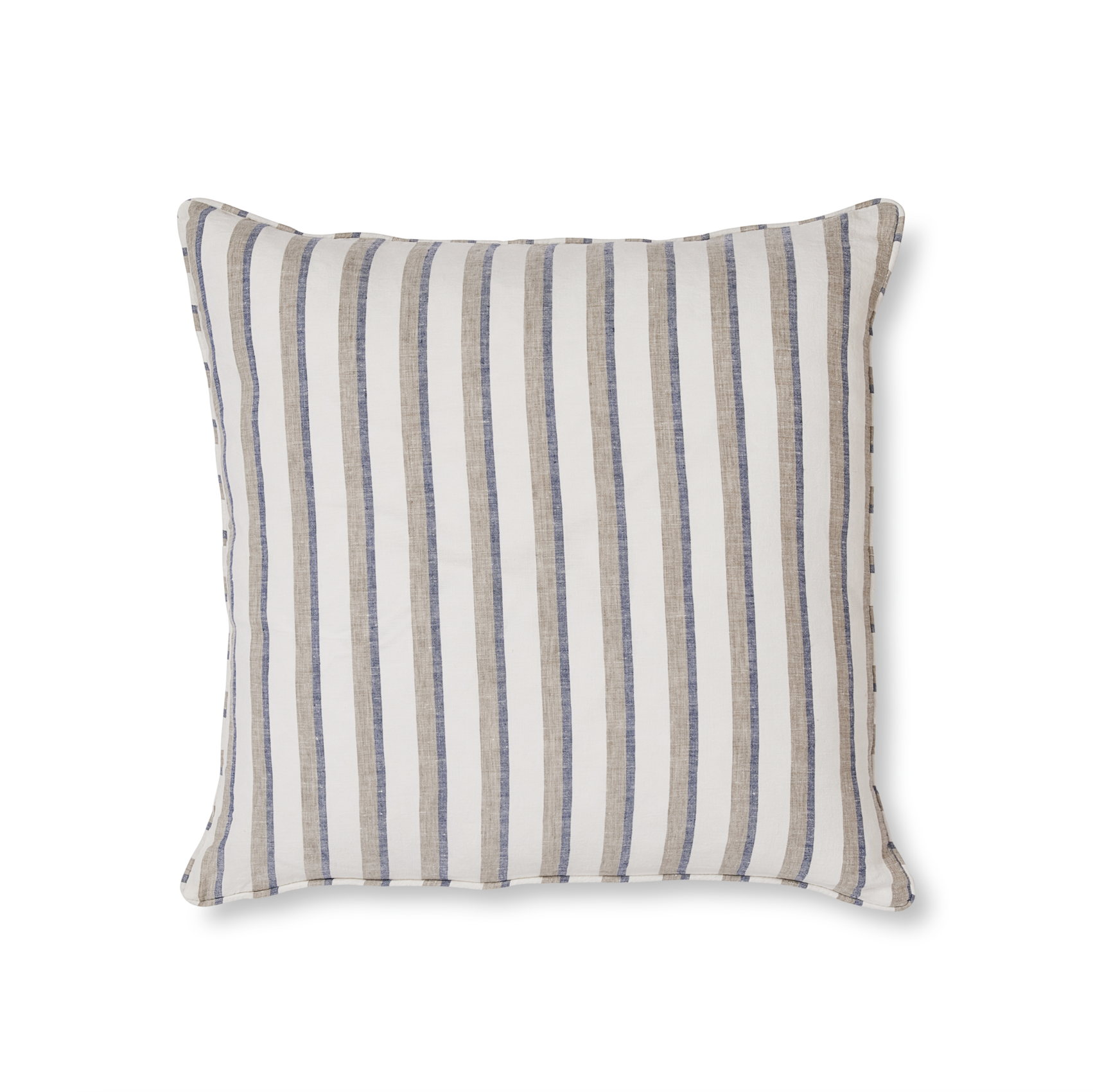 Hampton Blue/Taupe Stripe Cushion