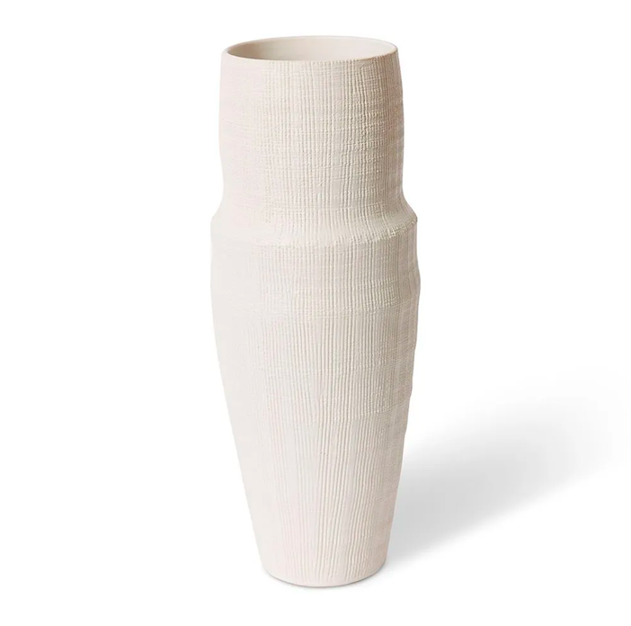 Atlas Hessian White Vase | Large