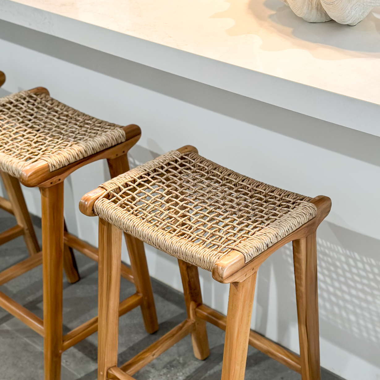 Khairi Woven Outdoor Kitchen Stool