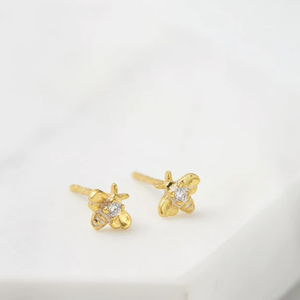 Bee Stud Earring | Gold