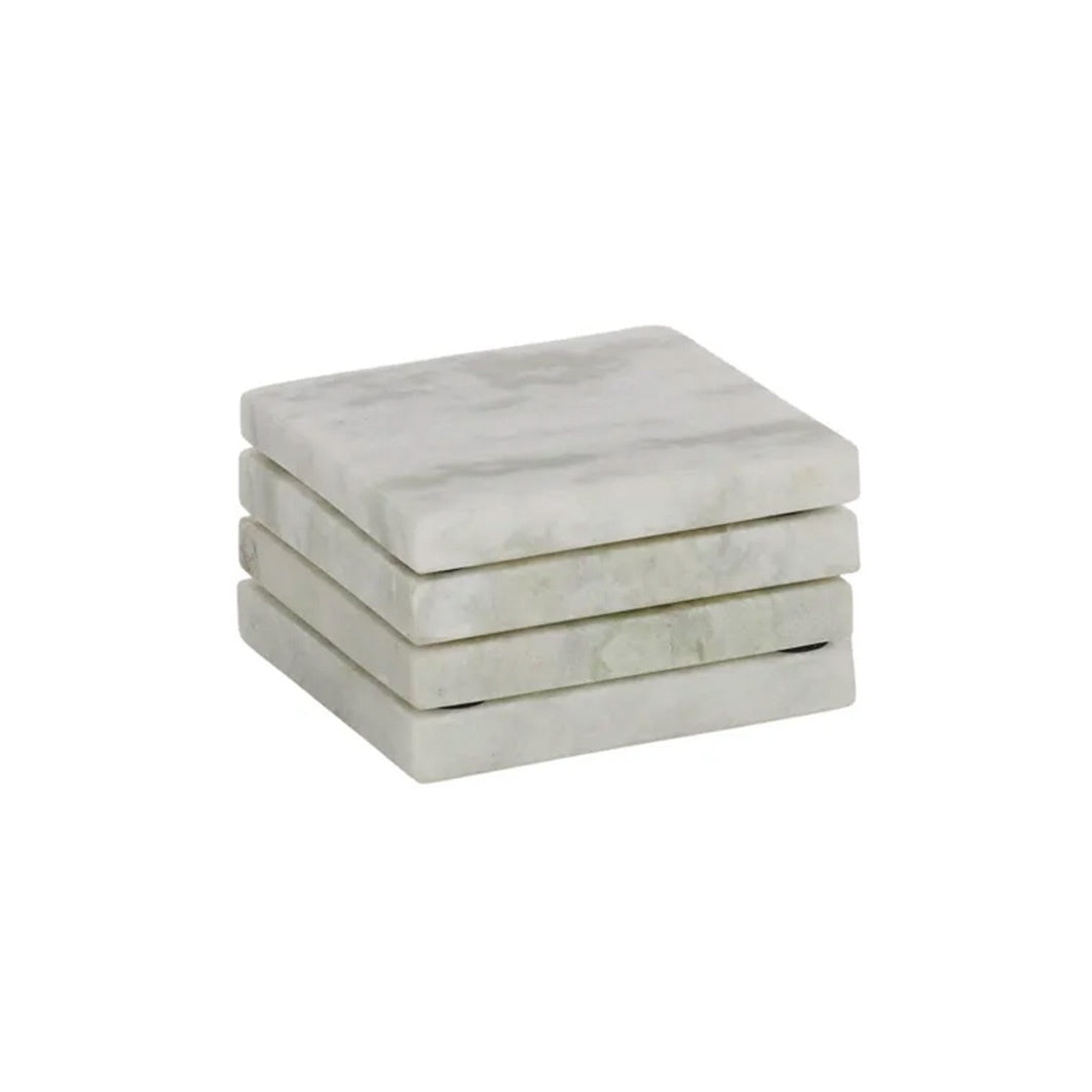 Neo Square Marble Coaster | Green | Set/4