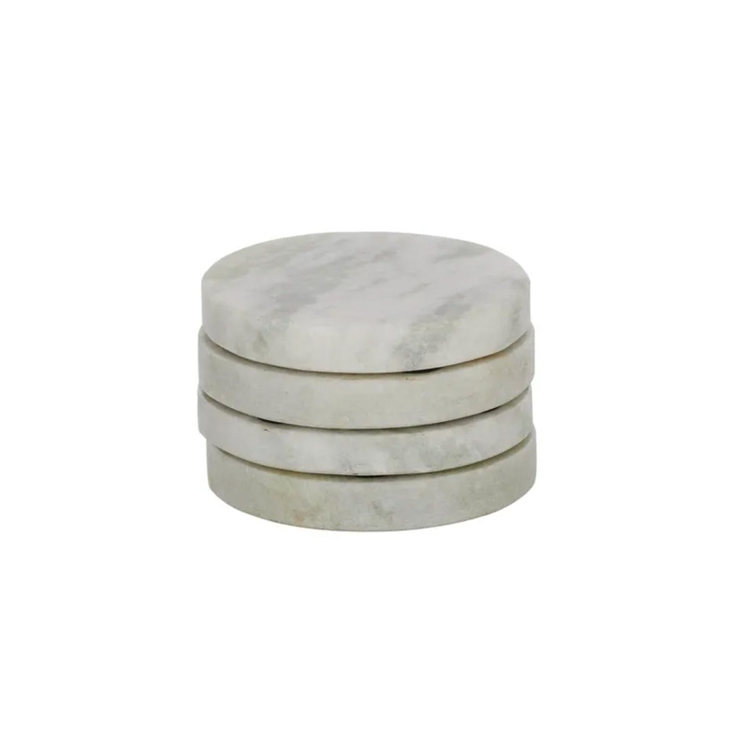 Neo Round Marble Coaster | Green | Set/4