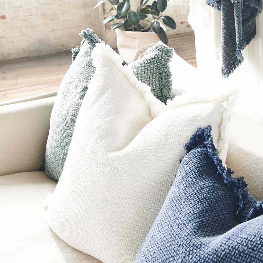 White Chelsea Cushion - 3 Sizes