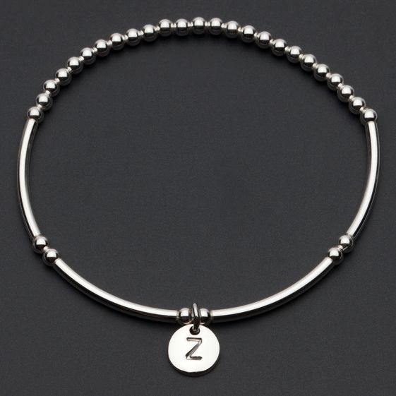 A-Z Initial Sterling Silver Bracelets