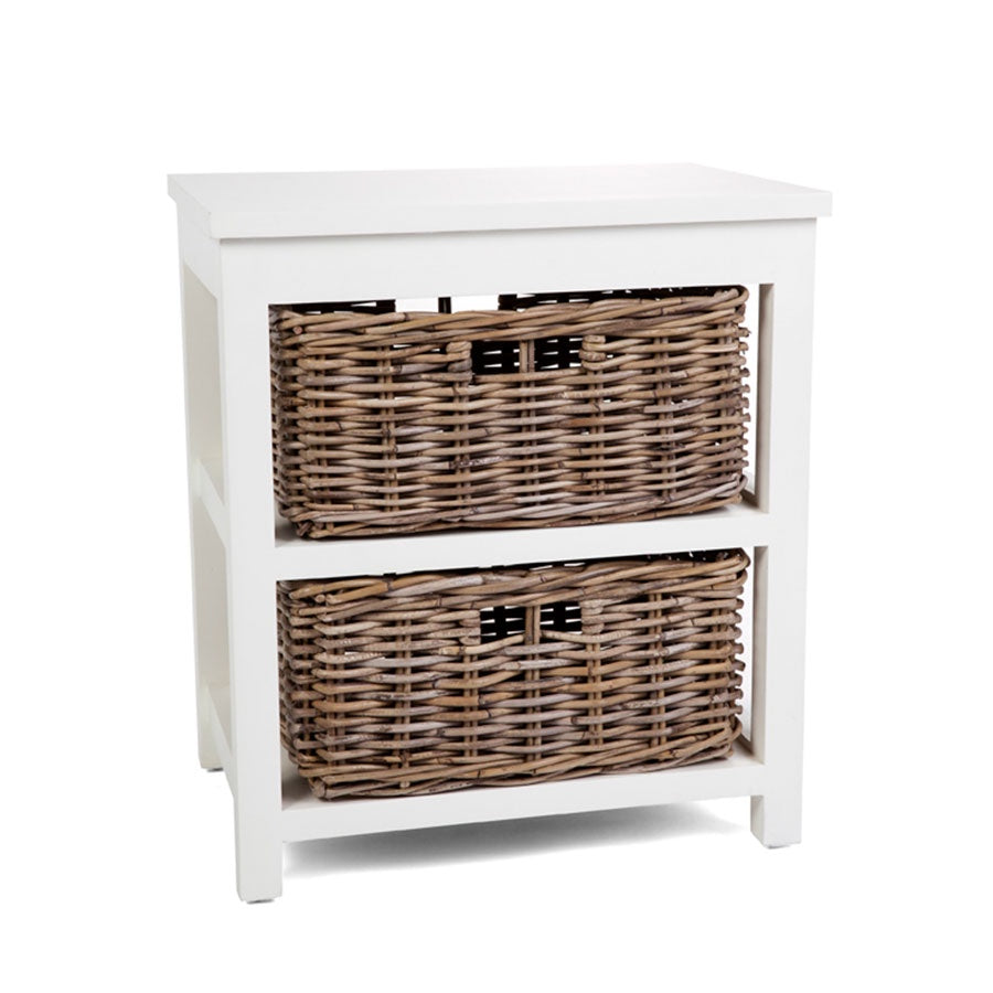 Kubu Grey Basket Unit 2 Drawer