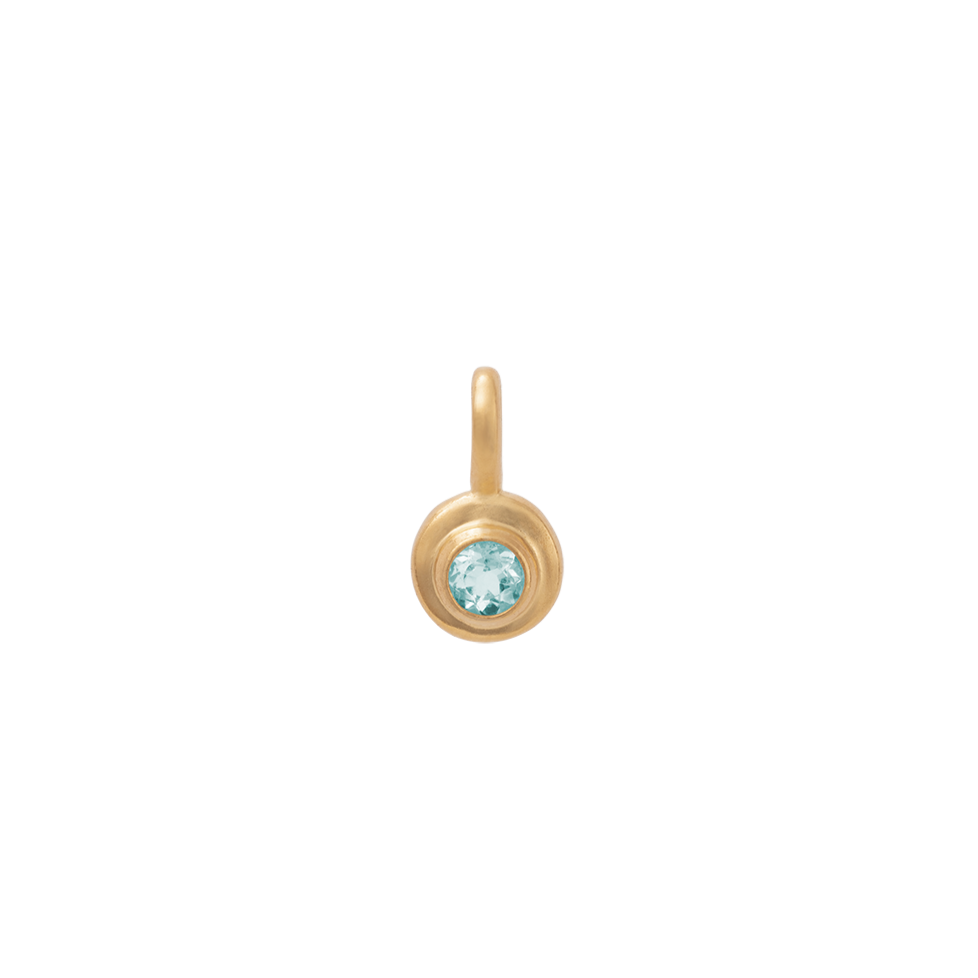 Birthstone Pendant | March - Aquamarine | Gold