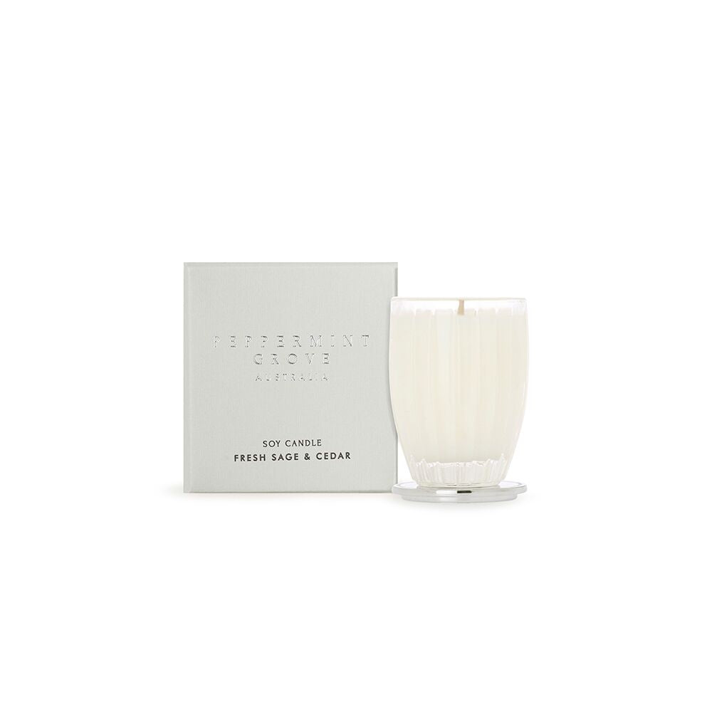 Fresh Sage &amp; Cedar Fragrance Mini Candle