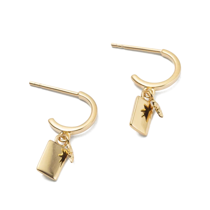 Guiding Star Hoops | Gold