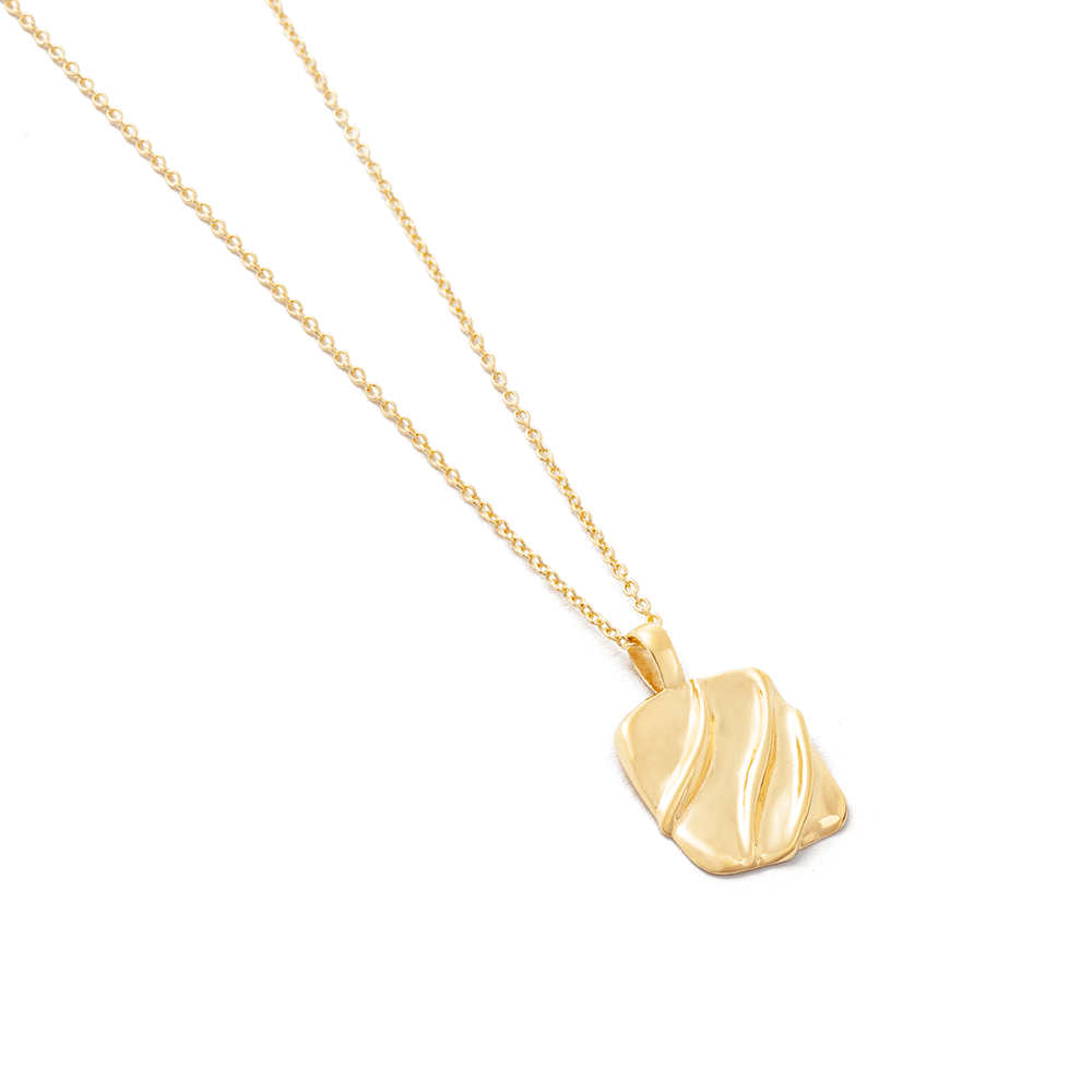Intertwine Square Necklace Gold