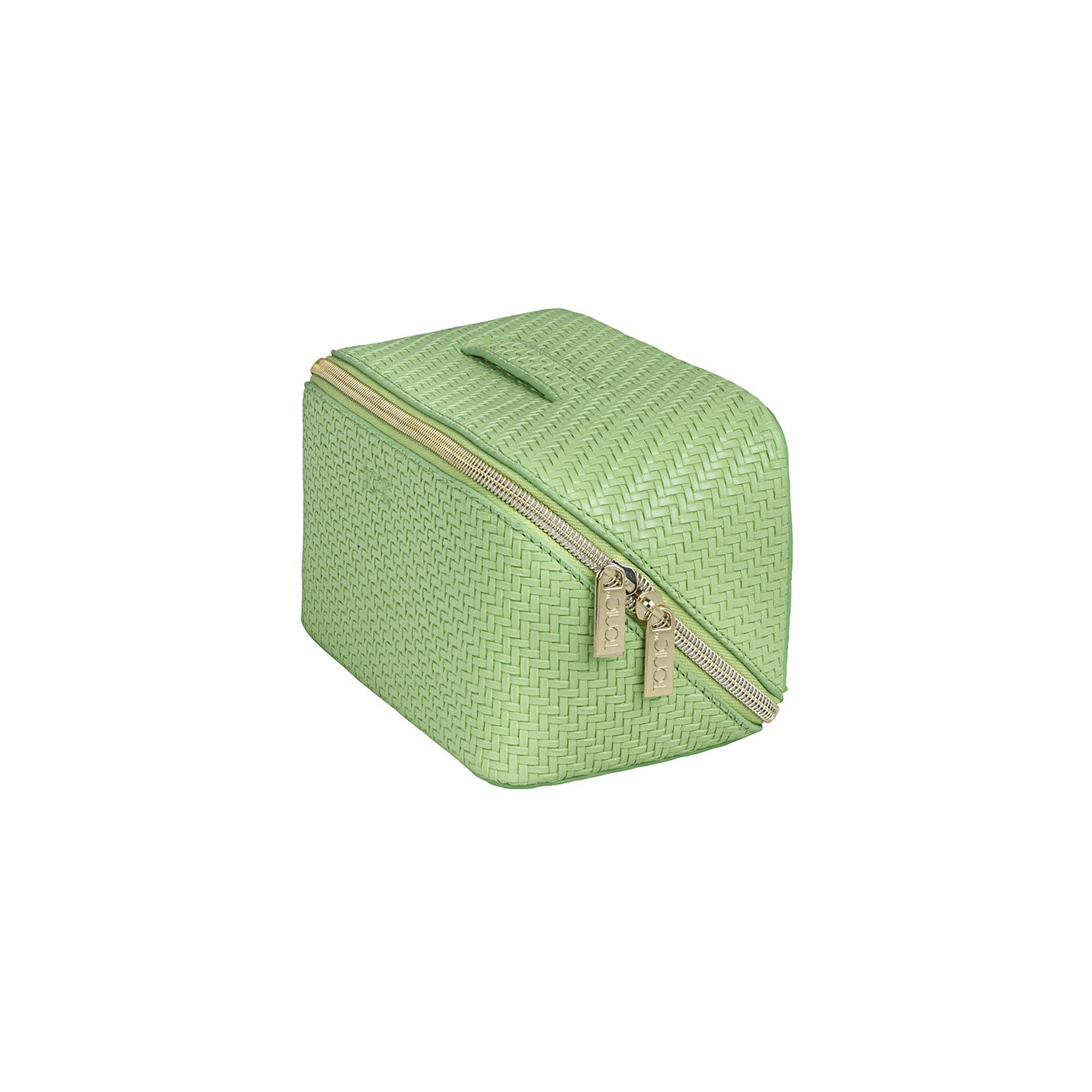 Herringbone Beauty Bag Medium | Pistachio