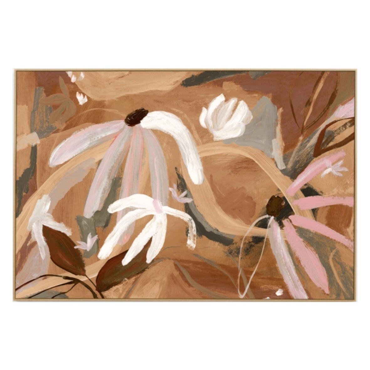 Floral Expression Nutmeg Canvas | 7 Sizes