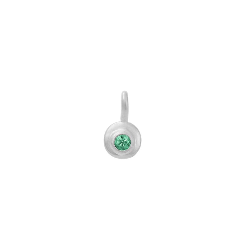 Birthstone Pendant | May - Emerald | Silver